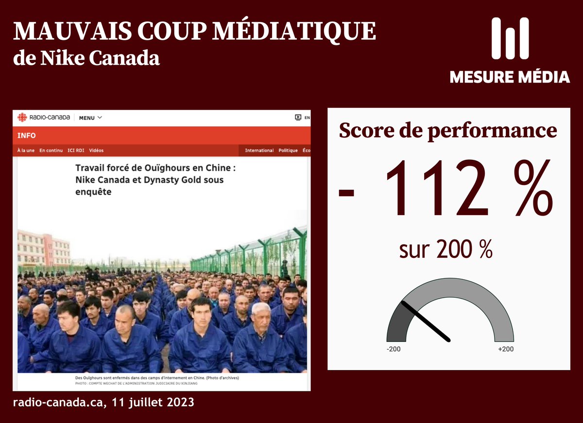 Sous-traiter à un régime génocidaire présente un risque pour votre réputation. 

Comment <a href="/nike/">Nike</a> devrait réagir à cette couverture selon vous?