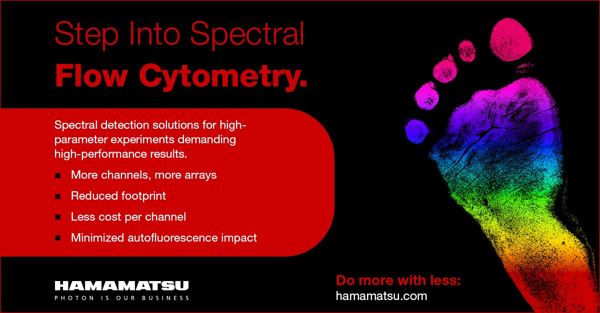 HamamatsuPhoton's tweet image. Discover our modular solutions for continuous spectral detection for improved analysis. Get flexibility without sacrificing performance in your experiments. ow.ly/3f3v50P0exI 

#spectraldetection #flowcytometry