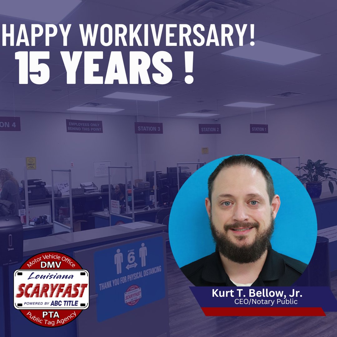 ABCUptown's tweet photo. Our CEO, Kurt T. Bellow Jr., has been with us for 15 years today! Kurt always leads by example for us, and we appreciate that! https://t.co/3HgWi56vwA