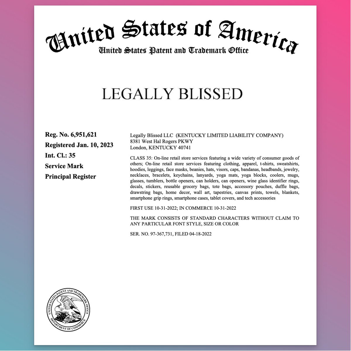 LegallyBlissed's tweet photo. I'm taking charge of my brand's legal protection by filing my own trademarks! As an entrepreneur &amp; trademark attorney, I'm excited to expand my brand into e-commerce!

Legally Blissed Shop🛍 
https://t.co/3rIaTSw1V1

Join the LB Community
⚖️💕 https://t.co/F8phJuADPR https://t.co/C8qZSXghiX