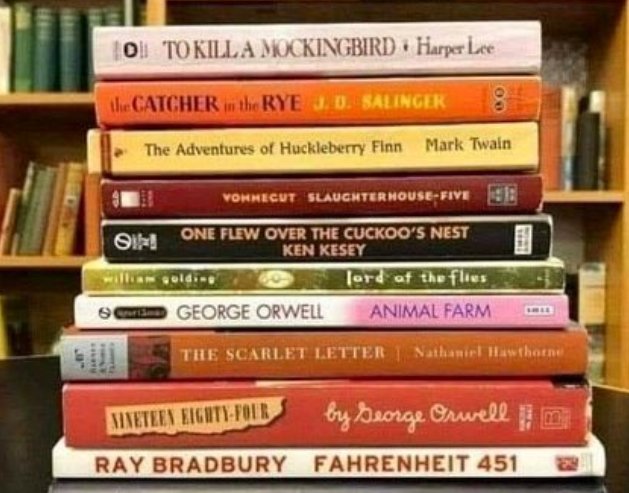 Banned books. In case you were after some recs