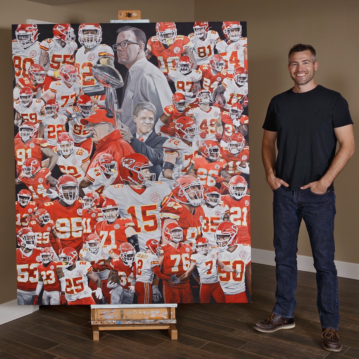 norrisartist's tweet photo. My Super Bowl LIV oil painting.
⁦@tkelce⁩ ⁦@newheightshow⁩ ⁦@PatrickMahomes⁩ ⁦@StoneColdJones⁩ ⁦@Chiefs⁩ ⁦@MitchSchwartz71⁩ ⁦@TheChiefsWire⁩ ⁦@ArrowheadAddict⁩ ⁦@ArrowheadPride⁩ ⁦@ArrowheadLive⁩ https://t.co/3lhAkRvZTl