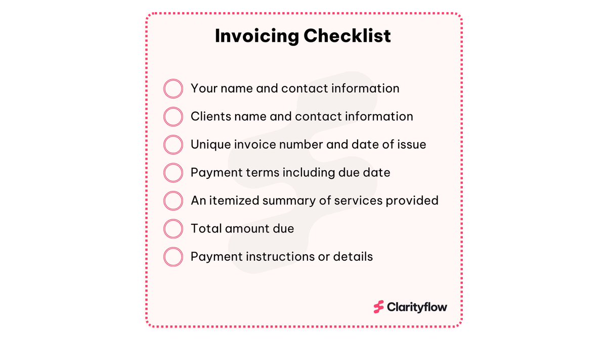 💼 Invoicing like a pro starts with including the right elements in your invoice. 

Here are the key elements to include for an effective and professional invoice. Get ready to streamline your billing process! 

#InvoicingTips #ProfessionalInvoicing