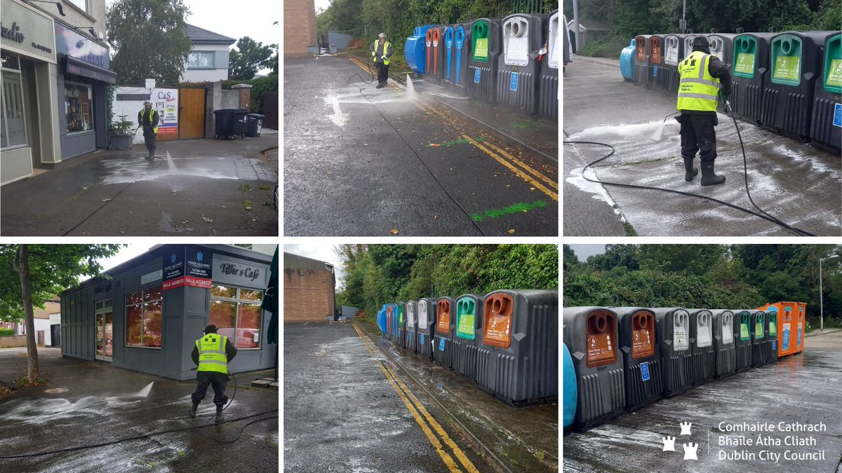 Another busy morning for our North Central Area crew out & about deep cleaning at St. Gabriel's Road shop fronts & the #recycling facilities at the Hole in the Wall Road & Dollymount Park. Great work as always! #Dublin