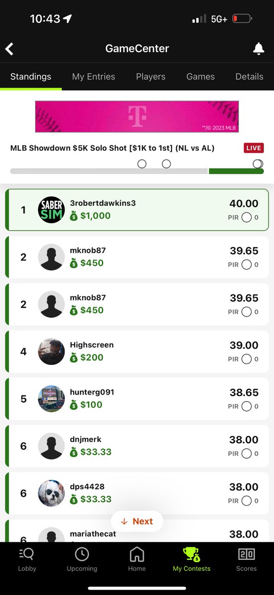 Robhoopster's tweet photo. @SaberSim winner’s circle again https://t.co/0BWpvv3wTi
