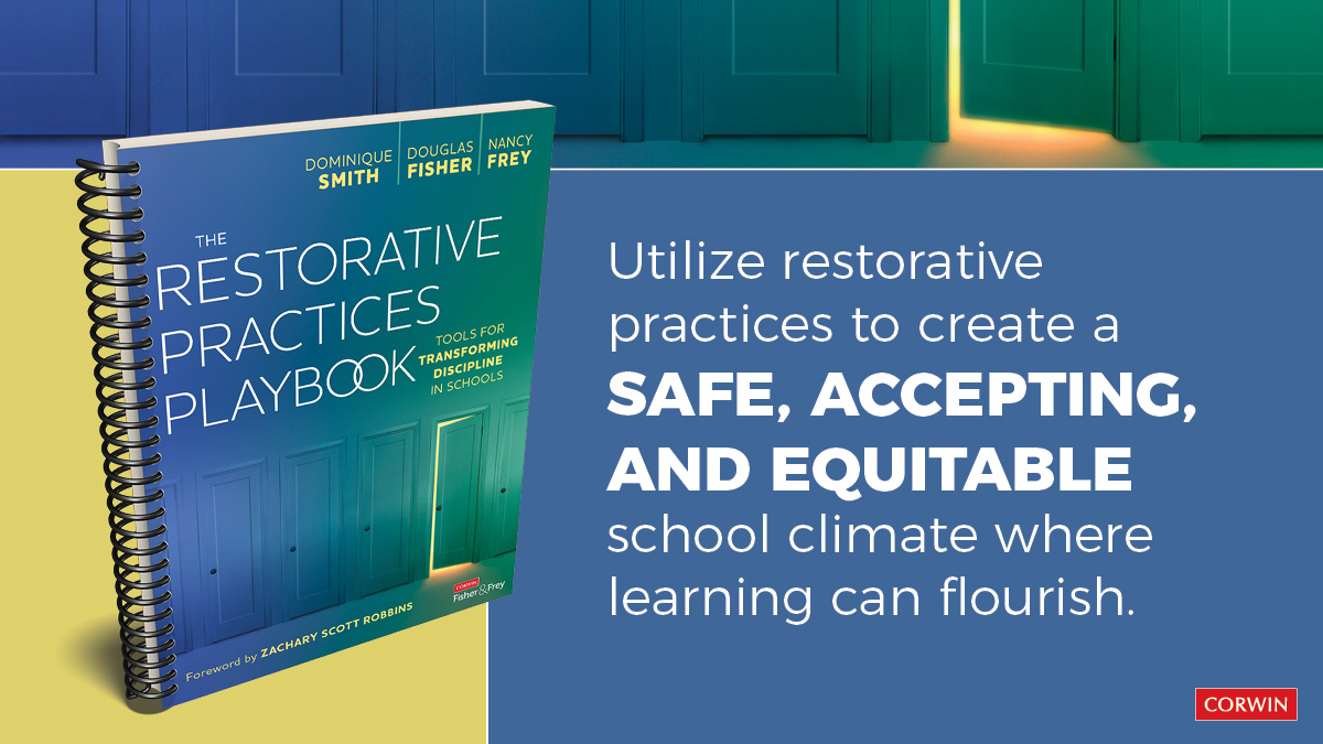 CorwinPress's tweet image. Transform negative behavior into a teachable moment at your school, utilizing restorative practices that are grounded in relationships and a commitment to the well-being of others.

ow.ly/9Tic50P2fUf 

#RestorativePractices
