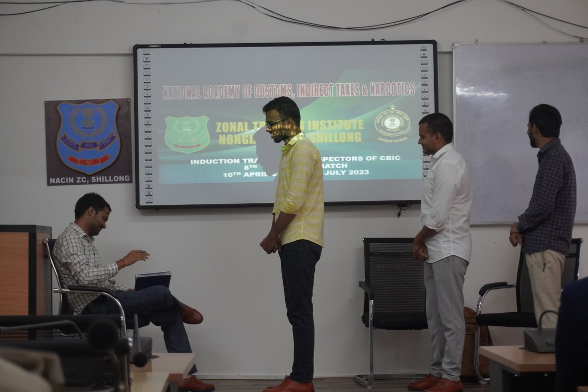 nacincbic's tweet photo. NACIN ZTI Shillong organised a cultural program on 12.07.2023 for the inspector trainees with theme “Drugs Free India” in line with the government of India’s Nasha Mukt Bharat Abhiyaan. 

ADG Shri Harsha Vardhan Umre addressed the gathering during the event. https://t.co/HXqrPxhJeS