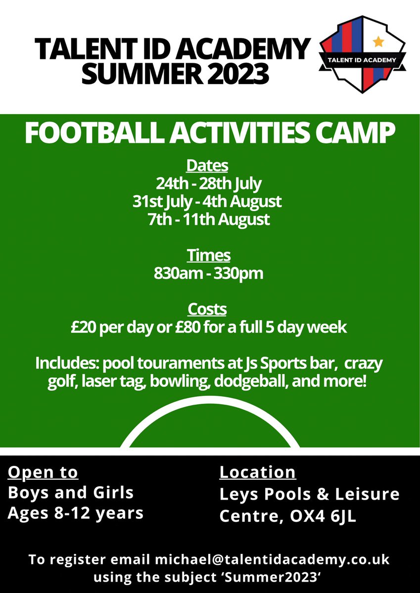 Registration is now open ☀️⚽️