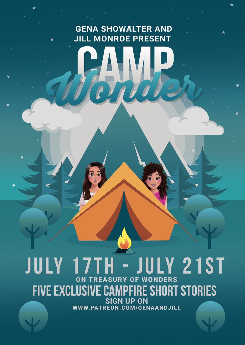 Starting Monday, we’re going to camp on Treasury of Wonders! Jill and I have prepared five exclusive campfire short stories along with some other fun stuff for our subscribers. We had the best time doing this and we hope you’ll join us at Camp Wonder! 😉