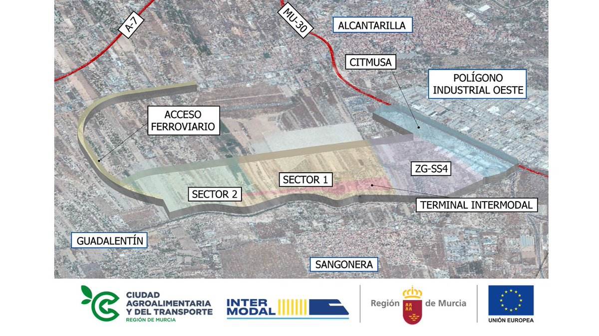 Iniciamos la exposición pública del proyecto de urbanización de la Ciudad Agroalimentaria y del Transporte como un paso más para el desarrollo de este gran nodo logístico del sureste español.

El proyecto recoge medidas contra el cambio climático.
acortar.link/LX7NdW