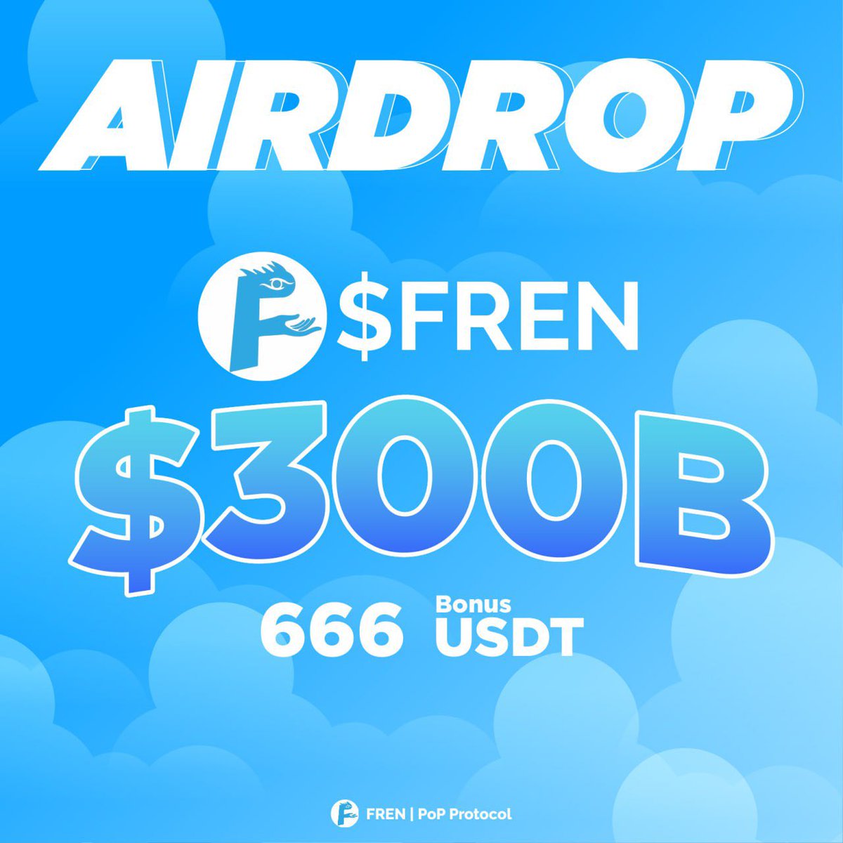 FREN | PoP Protocol (@fren_bsc) on Twitter photo Following unanimous approval by FrenDao members, we will proceed with an airdrop of 300 trillion tokens (representing 30% of the total BSC volume). Please complete the following tasks:
1. Follow <a href="/fren_bsc/">FREN | PoP Protocol</a>
2. Quote Retweet and tag 3 friends
3. Join t.me/frenfriend/1 Following unanimous approval by FrenDao members, we will proceed with an airdrop of 300 trillion tokens (representing 30% of the total BSC volume). Please complete the following tasks:
1. Follow <a href="/fren_bsc/">FREN | PoP Protocol</a>
2. Quote Retweet and tag 3 friends
3. Join t.me/frenfriend/1