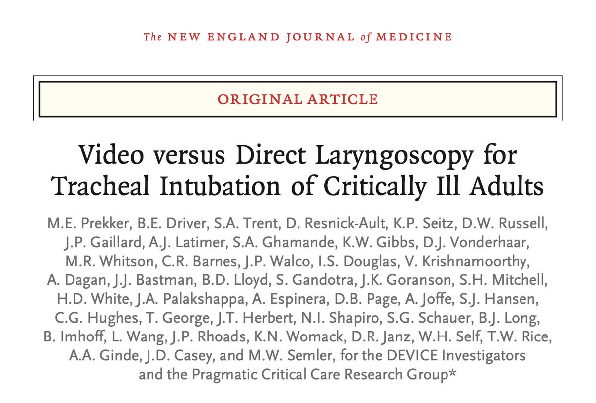 Get ready for the first ever live tweet discussion of the <a href="/yaleem2/">YaleEM</a> residency journal club: VL vs DL

#EMBound <a href="/Yale_EM/">Yale Emergency Medicine</a>