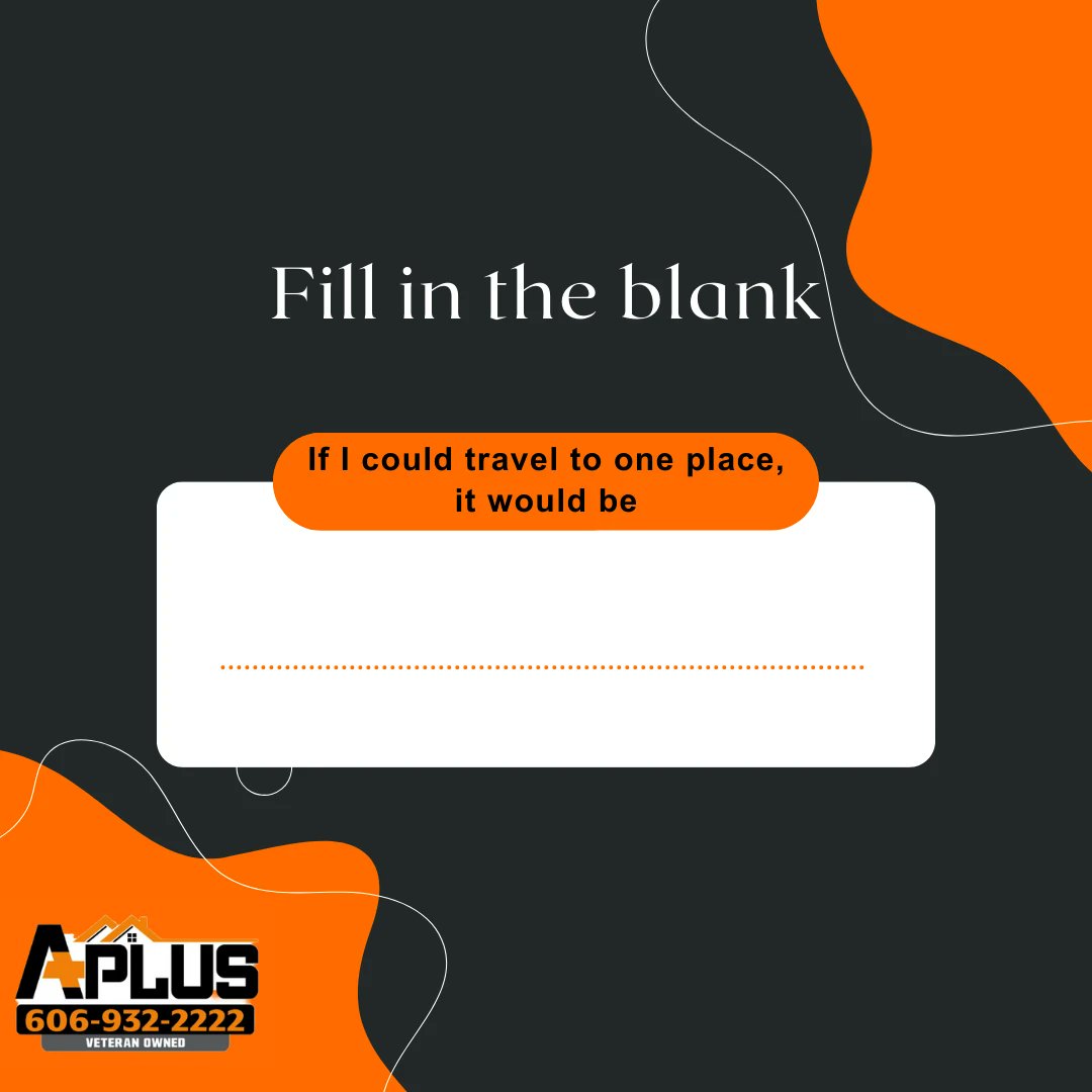 apluscontractky's tweet image. Play along. If you could travel to one place, where would it be? #fillintheblank #funposts #completethesentence #playalong #comment