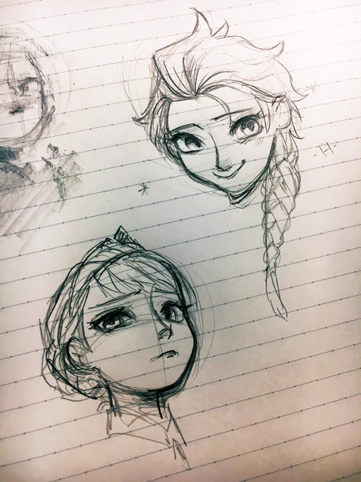 今日の落書き(パソコンつけるのめんどくさかった) 