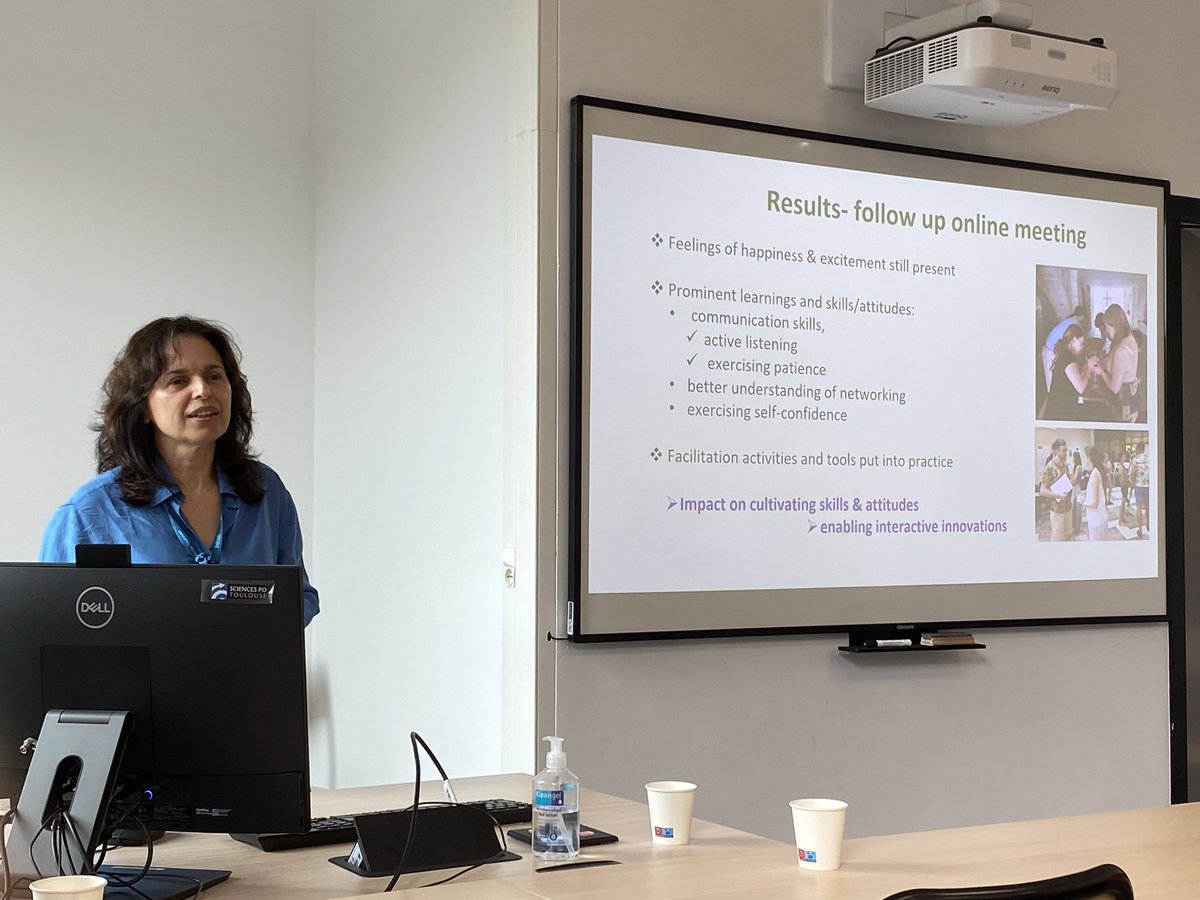 Real mindshift of students triggered by @i2connect_EU summer school, organised by #aua. Eleni Zarokosta shows in #ESEE how that is reached, and goed into reactions of the students