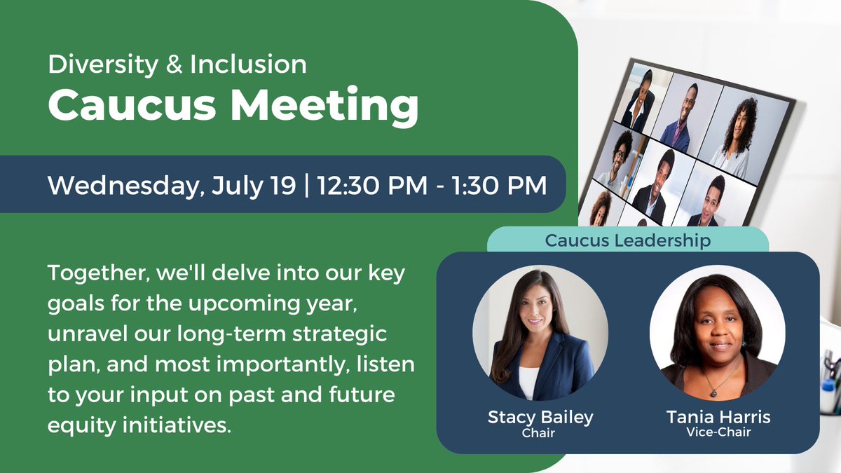 OntarioTLA's tweet photo. Join Stacy Bailey, @NeinsteinLaw and Tania Harris, @hshlawyers on Wednesday, July 19 at 12:30 pm for a Diversity and Inclusion Caucus Meeting! OTLA members can register here - https://t.co/I3MApDl86G https://t.co/1RvbVqq6af