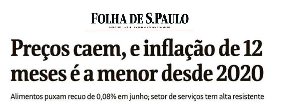 SF_Moro's tweet photo. Apesar do Governo Lula e graças ao Banco Central a inflação caiu, criando estabilidade para possível retomada do crescimento. https://t.co/5pqJHEbkFz