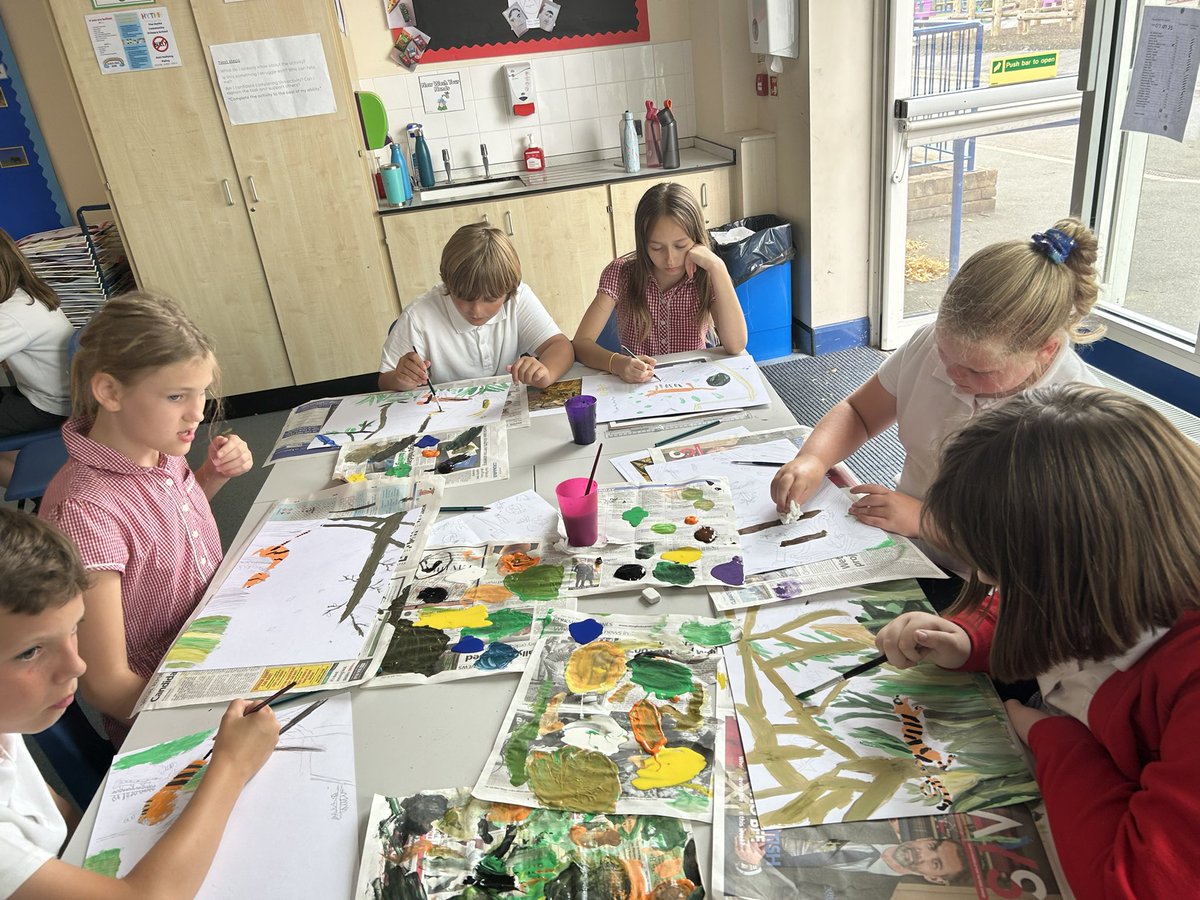Y5 and 6 are enjoying activity week back at school. Some beautiful artwork being produced. #IncludeInspireInvest