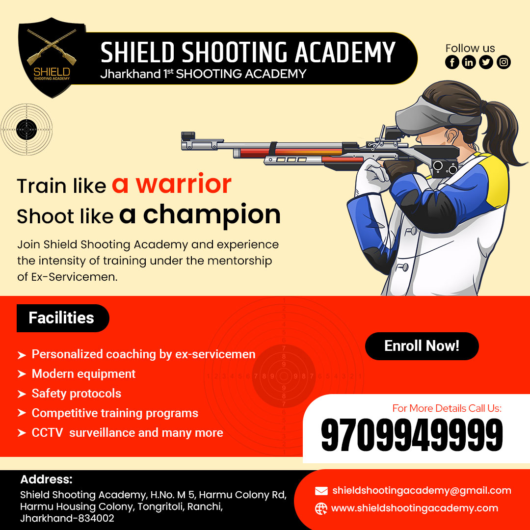 Shield Shooting Academy

We don't just teach shooting we mold champions. With our dedicated training, led by Ex-Servicemen, we prepare you to face any challenge and emerge victorious in the competitive world of shooting.
#ShieldShootingAcademy #PrecisionTraining