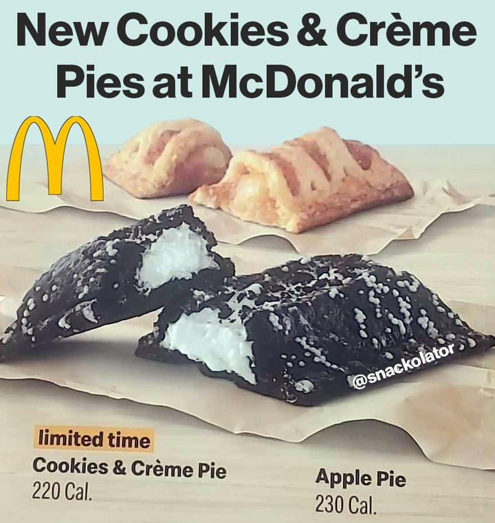 snackolator: 
#mcdonalds #mcds #macdonalds #oreopie #mcdonaldspie #imlovinit #friedpies #forkyeah #cookiesandcream #cookiesandcreme #mcdonaldslife #mcdonalds🍟 #fastfoodjunkie #fastfoodnation #fastfoodies 

instagram.com/p/CuPqEfMO7o8/