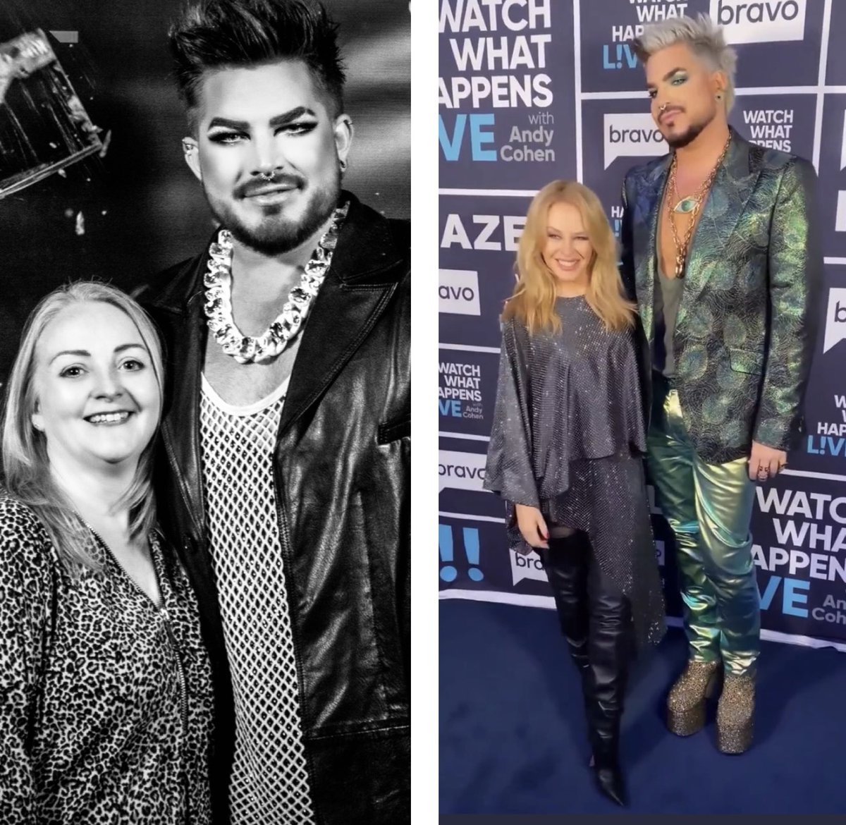 glambertesque's tweet photo. When you are around 5’1”, plus heels….then having a pic w Adam when he’s wearing his fab high heeled boots! #heightdifferences #KylieMinogue #AdamLambert https://t.co/mNdkykN0J5