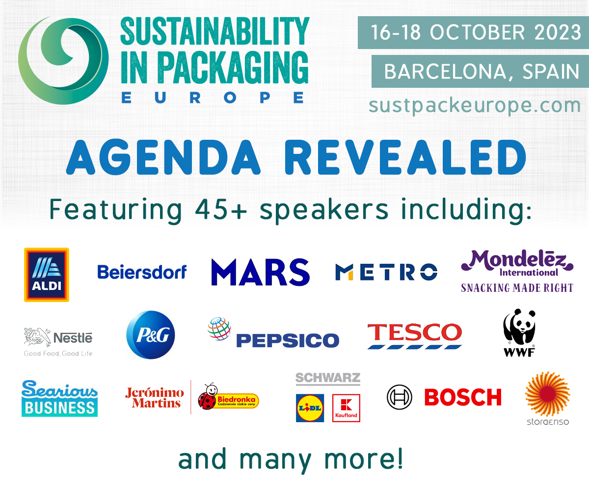 #SustPack2023 Agenda confirmed! Feat. <a href="/AldiUK/">Aldi Stores UK</a>, <a href="/Beiersdorf_AG/">Beiersdorf AG</a>, <a href="/MDLZ/">Mondelēz Intl</a>, <a href="/Tesco/">Tesco</a>, <a href="/Nestle/">Nestlé</a>, <a href="/ProcterGamble/">Procter & Gamble</a>, <a href="/WWF/">WWF</a> &amp; many more- this year's event is one not to be missed! Find out more: bit.ly/43mKJwP #sustainability #packaging #sustainablepackaging #circulareconomy