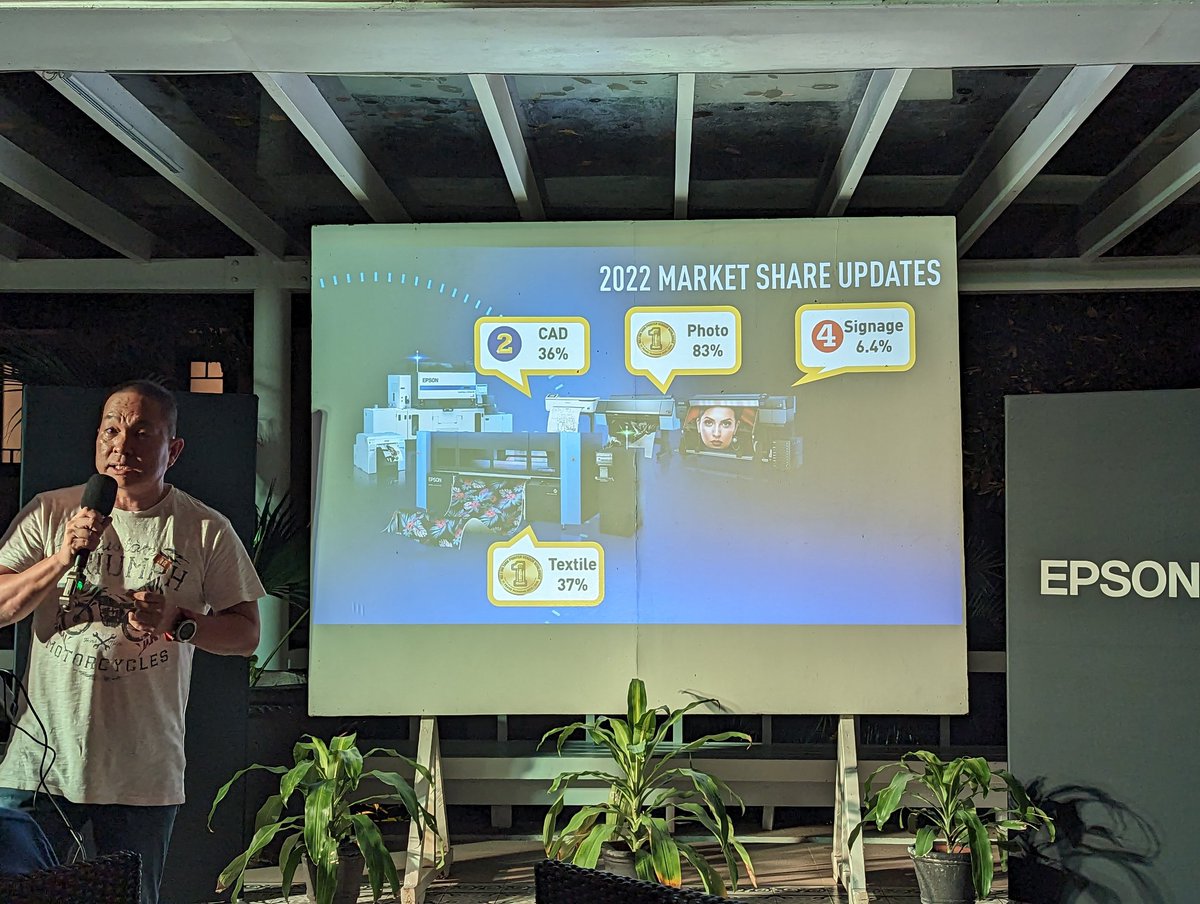 TeknoGadyet's tweet image. Epson is number 1 in 2022 for both photo and textile printers, in terms of market share, in the Philippines!

#EpsonFusion14 #EpsonPH #Fusion14 #Epson

@EpsonPH
