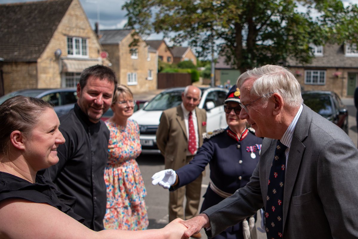 RutlandLL's tweet photo. Rutland welcomed His Royal Highness The Duke of Gloucester @RoyalFamily recently. Pictured on his visit to #Ryhall where he visited the Hall, church and #GreenDragon pub to appreciate the history of this lovely #Rutland village & meet some in the community. https://t.co/yDNoU9s6Yb