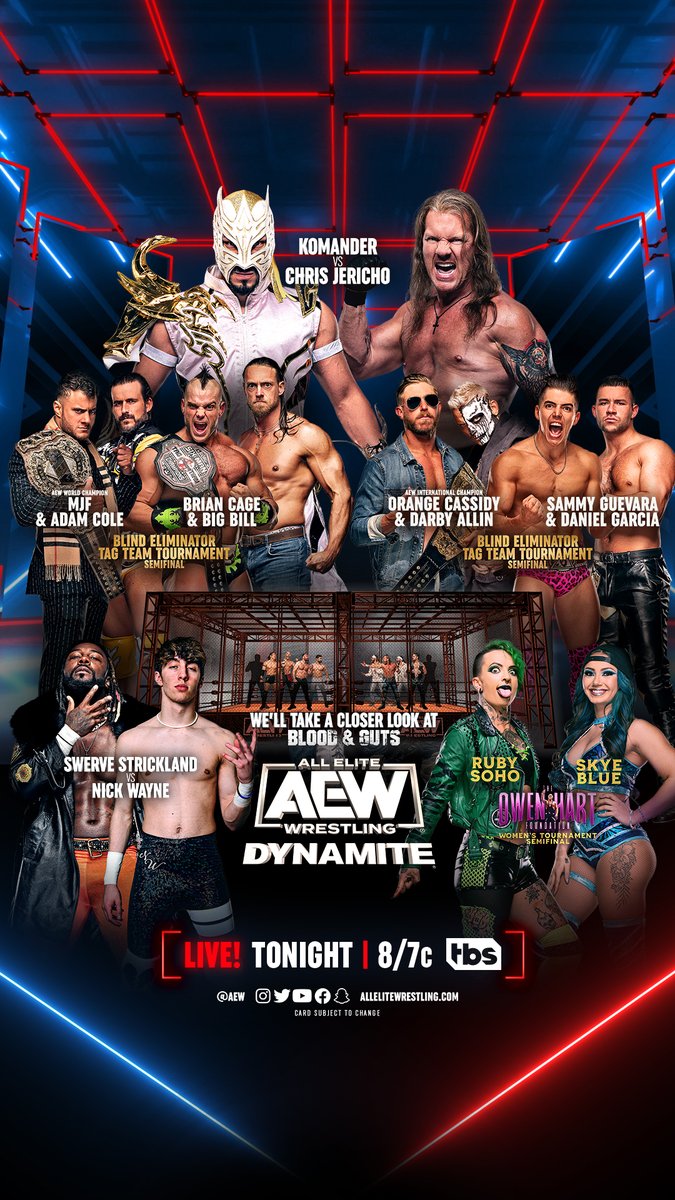 Tune in tonight! Watch @AEW live from Saskatoon, SK.