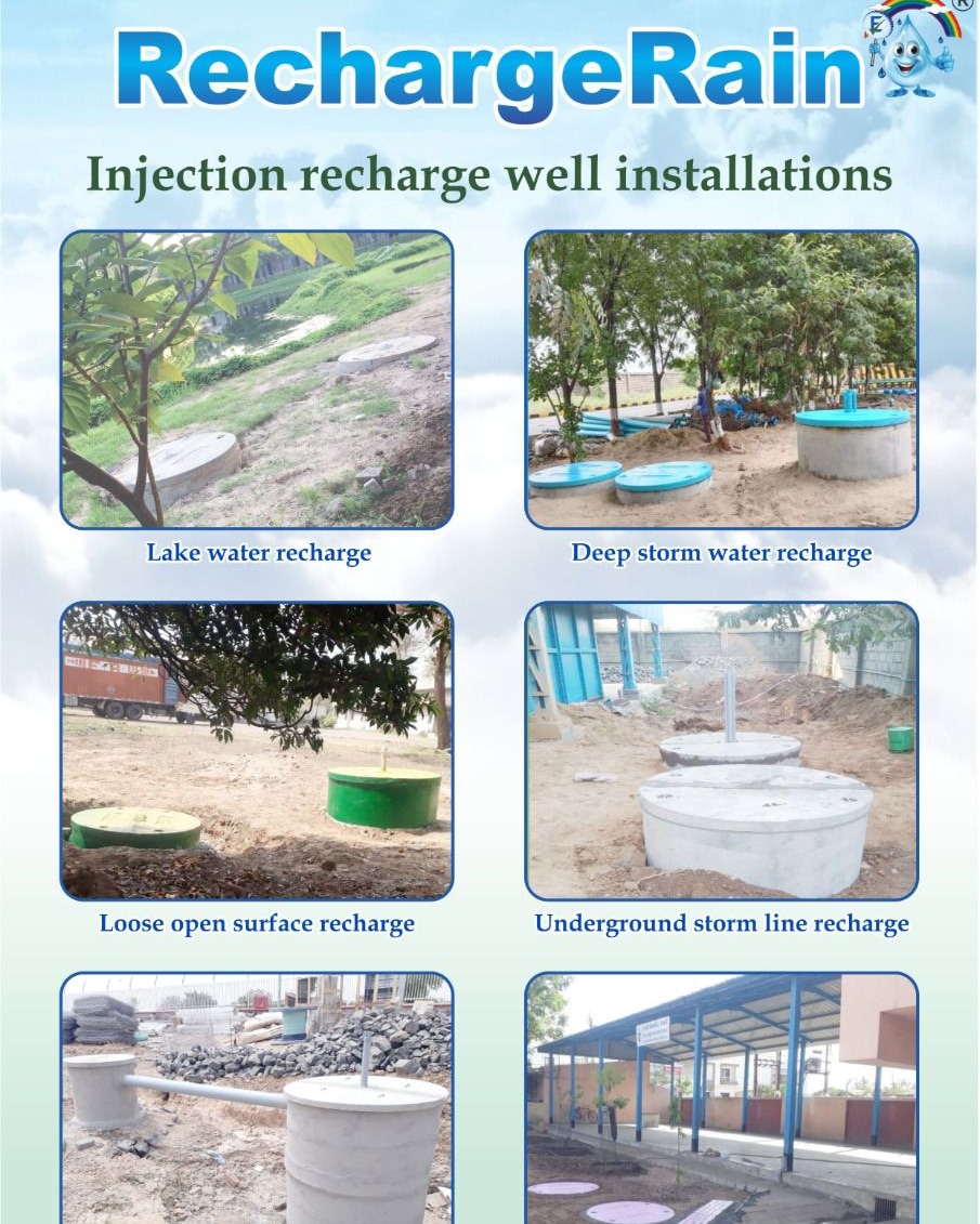 Injection recharge well installations
#JanShakti4JalShakti #groundwater #everydropcounts #globalwarming #rainwaterharvesting #WaterCrisis #saveearth #buildingconstruction #urbanplanning #innovation #greentech #sustainability #plumbing #mepdesign #climate #mep #rechargerain