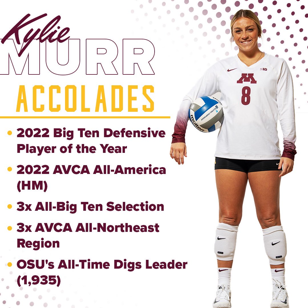Minnesota Volleyball on Twitter "𝓣𝓱𝓮 𝓡𝓮𝓼𝓾𝓶𝓮 📝 Senior libero Kylie 〽