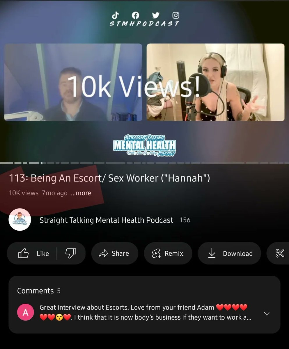 stmhpodcast's tweet photo. Who knew all you needed to do for your podcast to take off was to stop doing it 😄 Whatever has happened with Youtube algorithm this video has blown up over the last few weeks! 10k! Huge thank you to Hannah for telling her story #mentalhealth https://t.co/4g5Nsm41gG