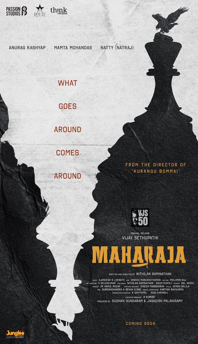 Trichy_star's tweet photo. Even the darkness fear his brutal politics. Beware, he’s coming !! 

#VJS50 Titled “ #Maharaja ” 👑 
Get ready to handle the toughest ones in the game  🦅 
Written &amp; directed by @Dir_Nithilan 

#MakkalSelvan @VijaySethuOffl 
 
#VijaySethupathi50 #MakkalSelvan50 https://t.co/c7cXZFtxtj