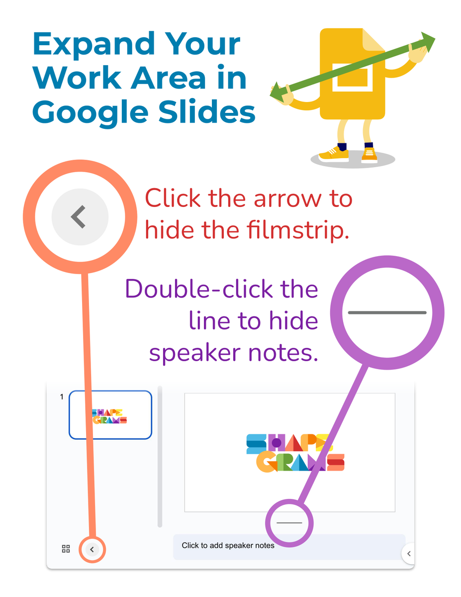 Give yourself more space to work in Google Slides by hiding the filmstrip and speaker notes.
Download a free PDF poster from the House Lesson: https://t.co/NdYvznq34S
#GoogleEdu #GoogleSlides #EdTech #Shapegrams https://t.co/7YIOhBuQkr