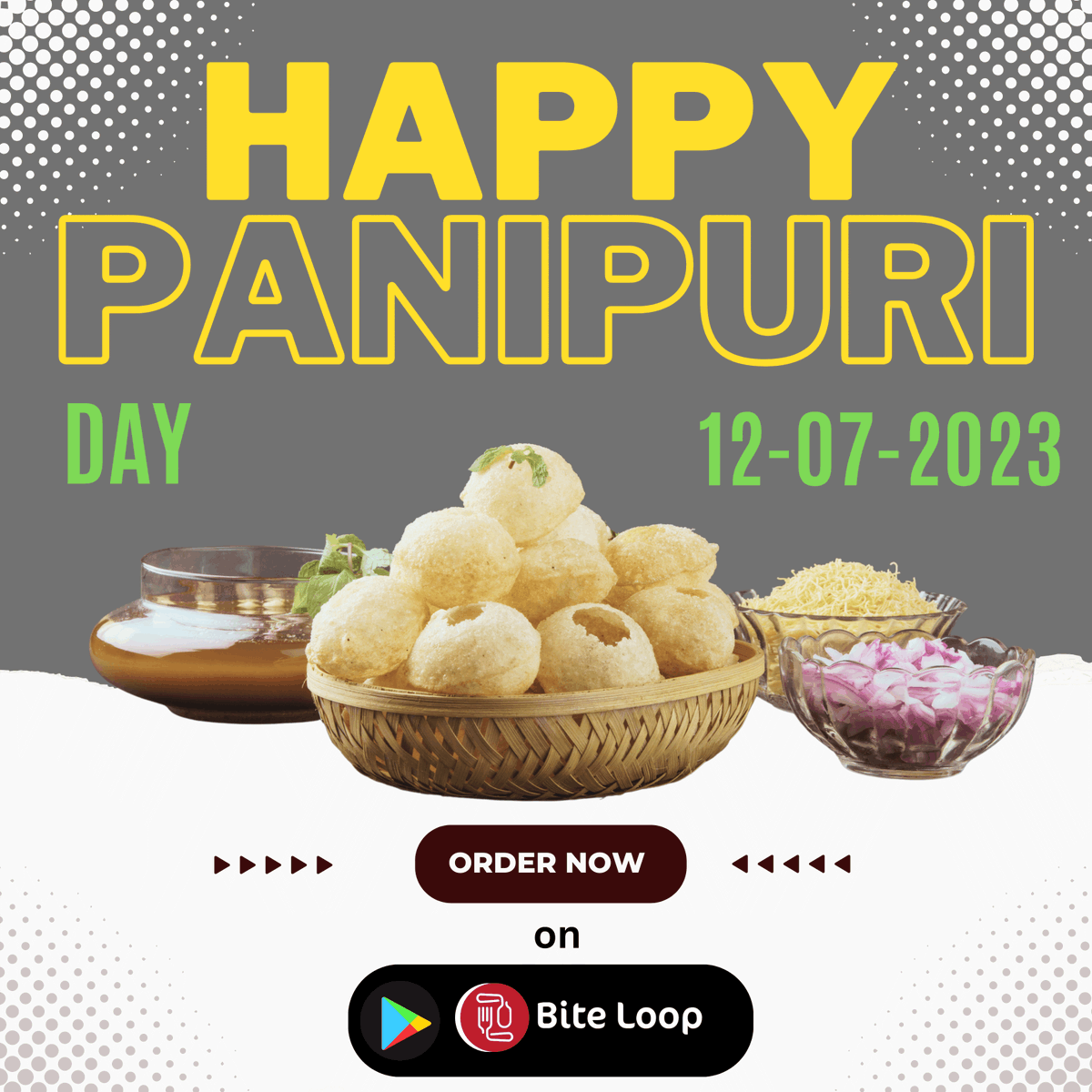 BiteLoop's tweet photo. Happy #panipuriday. Most satisfactory #streetfood in #India eaten by #foodies. order food on #biteloop app.

#Indianfoodies
#panipurifans
#foodielovers
#Foodlovers
#Foodie
#Food https://t.co/0vemQmA9T9
