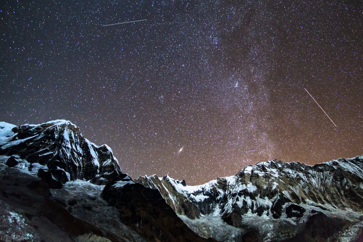 Dream like lights at Annapurna Base Camp, Himalaya, Nepal. #Nepal #Travel #Tourism