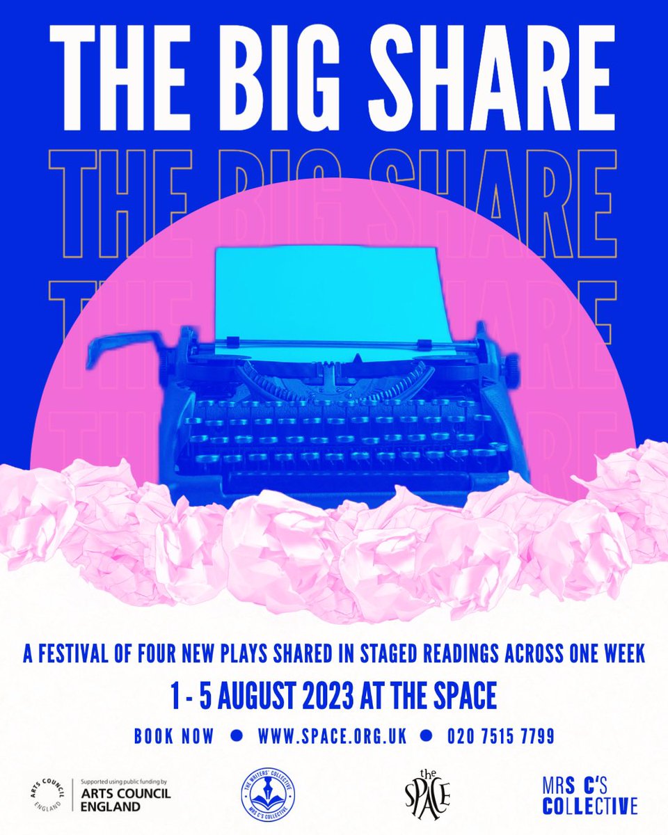We have been very busy the past few weeks getting everything in place and so we are thrilled to finally announce that…

THE BIG SHARE IS NOW ON SALE! 

Four writers, four new plays and four staged readings happening across one week of festivities.

(1/2)