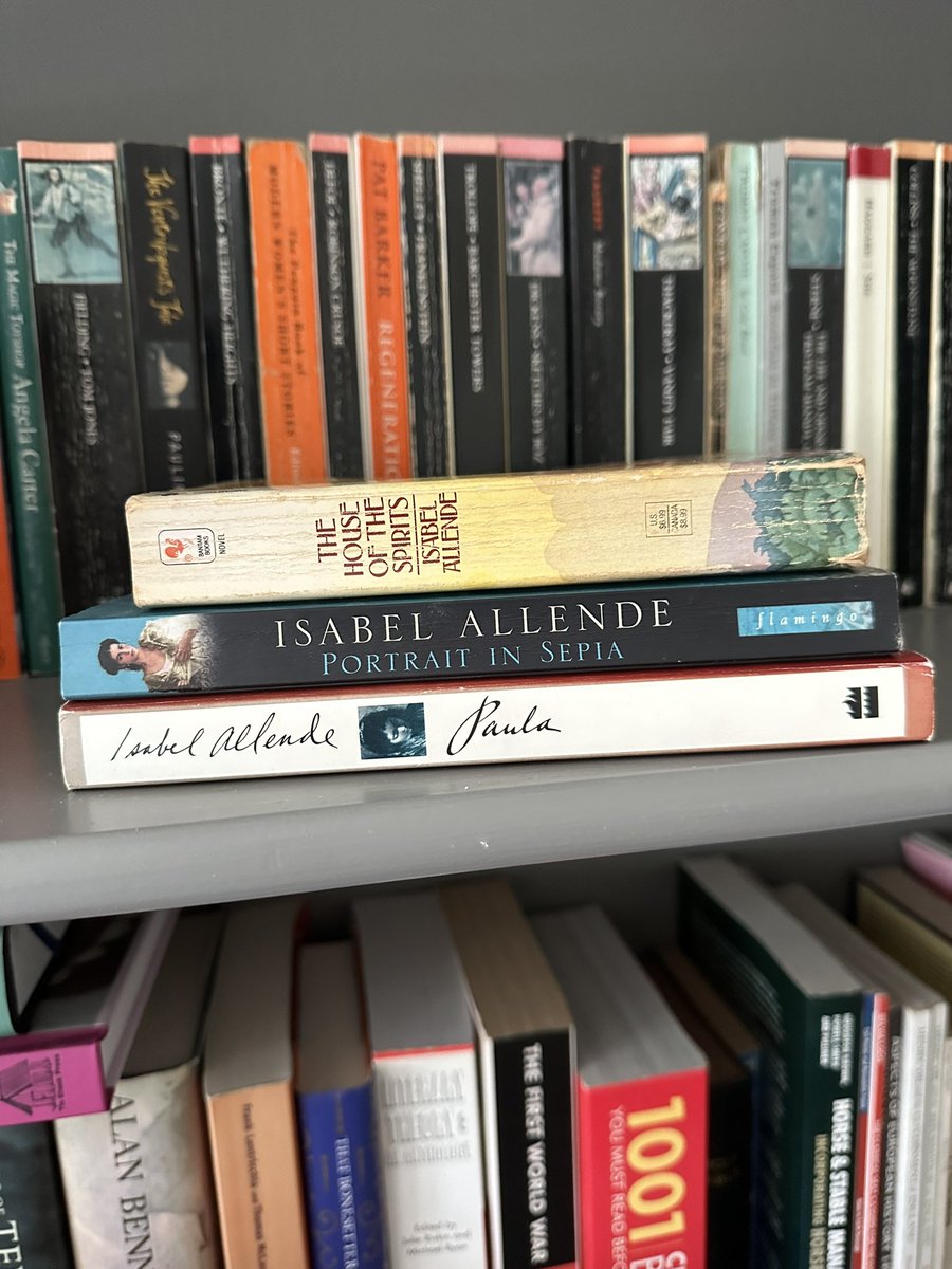 Just listened to Bookshelfie @WomensPrize with Isabel Allende and it encouraged me to dig out my old copies her books. I need to revisit - I’ve not read The House of the Spirits in years and I remember LOVING it! She’s such an incredible writer and all round amazing human!