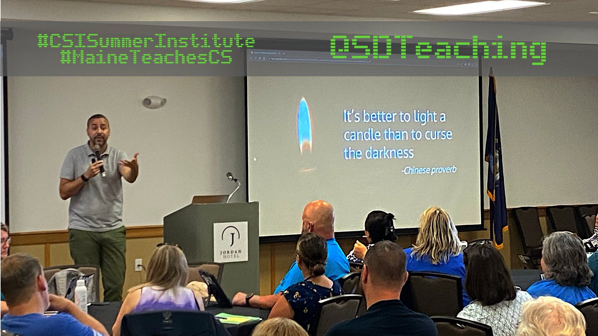 It's not new, but so important to remember. @sdteaching reminds #CSISummerInstitute that we can be candles as #EdTech mentors, especially as we face such a dark time for education @mdoenews @BanksEmmamarie @mistergraham4 #MaineTeachesCS @CSTAMaine @csteachersorg @kernkelley