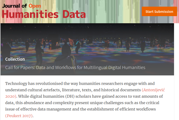 Journal of Open Humanities Data (JOHD) tweet media