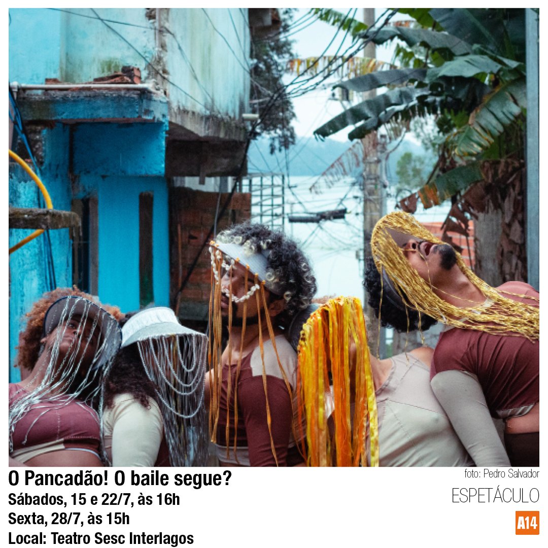 O Núcleo Pele traz um Pancadão para o Teatro do Sesc Interlagos, com 3 sessões. 

Os ingressos podem ser retirados 1h antes do espetáculo gratuitamente. 🎟️

Acesse sescsp.org.br/interlagos e fique por dentro dessa e das demais programações 😉

#sescsp #sescinterlagos #Teatro