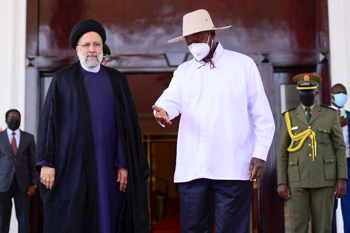 StateHouseUg's tweet photo. H.E Dr. Ebrahim Raisi,  the President of Iran on a State Visit to Uganda. https://t.co/xEjfVYPekW