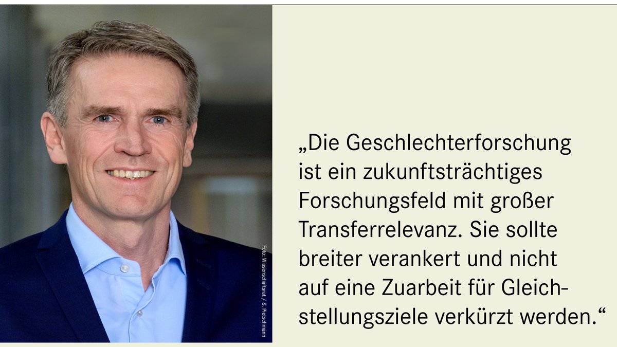 Der Wissenschaftsrat nimmt Stellung wissenschaftsrat.de/download/2023/… zu Status und Weiterentwicklung der #Geschlechterforschung