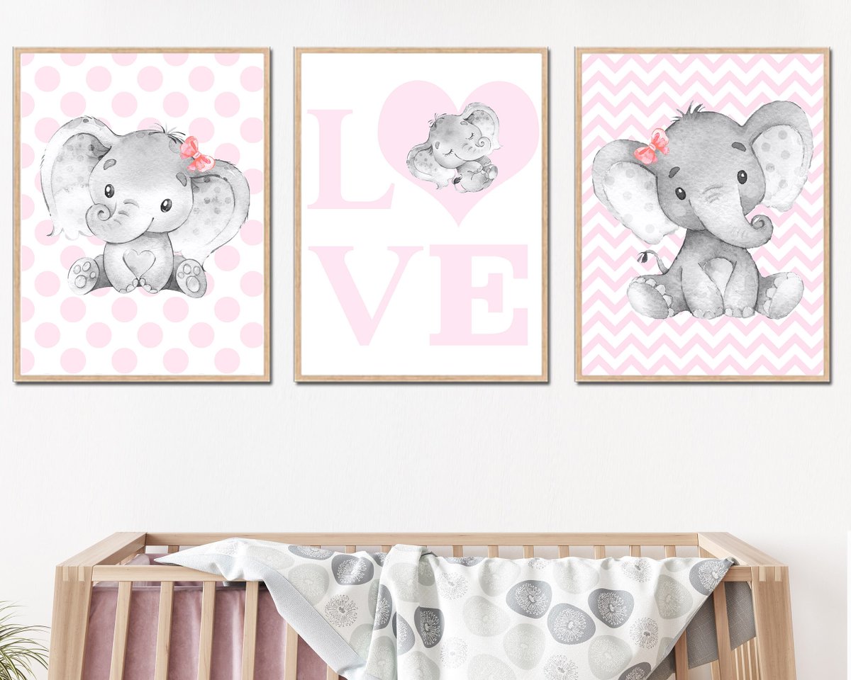 my etsy shop: etsy.me/43oyQGT #babygirlroomdecor #nurserygirl #nurserygirls #girlnurseryart #girlnurseryposter #girlnurserywallart #girlnurserywalldecor #girlroomwallart #girlroomwalldecor #elephantnursery #girlroomdecor #girlbedroom #pinknursery #graynursery