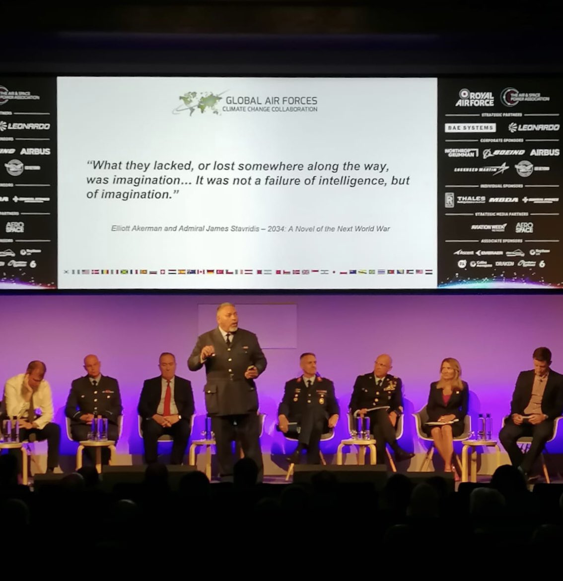 Climate resilience provides asymmetrical advantage to win the fight.  #50airforces #GlobalAirSpaceChiefs <a href="/stavridisj/">Admiral James Stavridis, USN, Ret.</a>