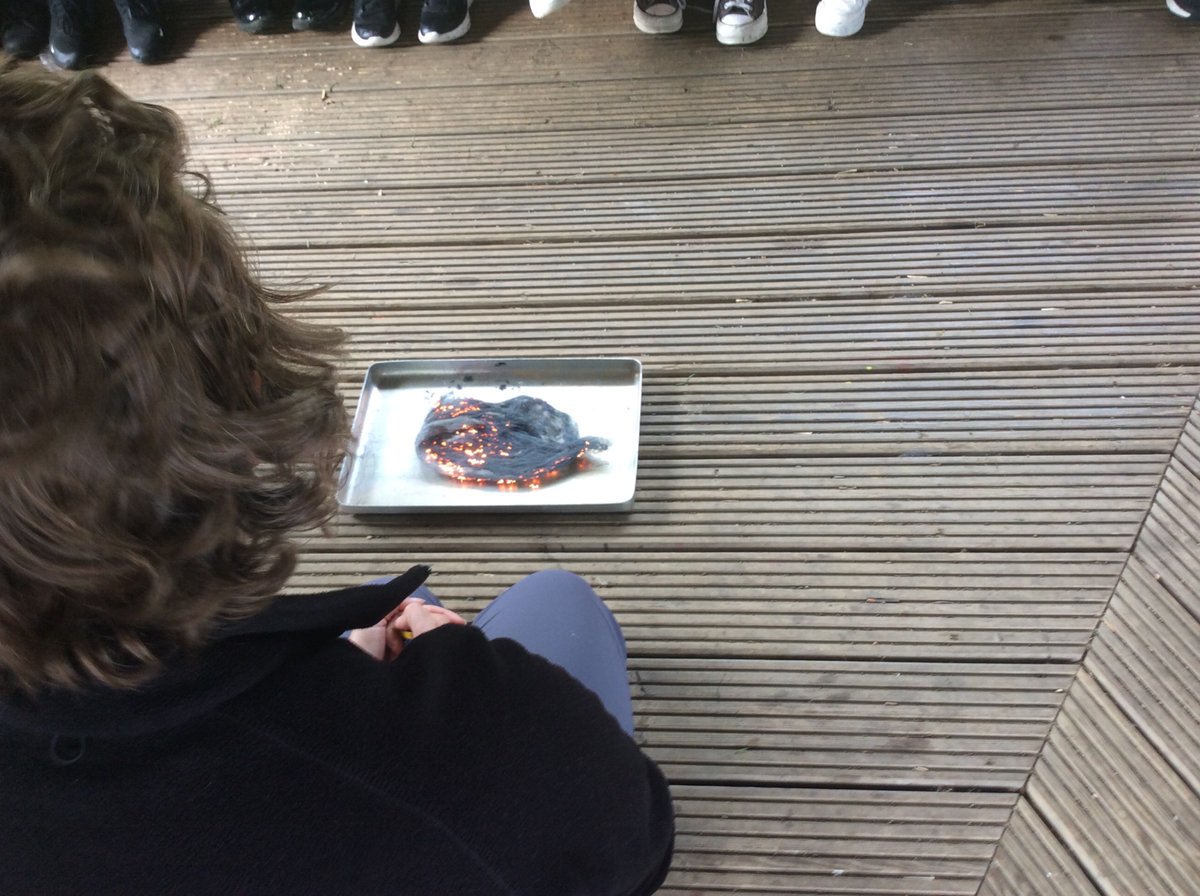 bps_y4's tweet photo. Look what happens when you have wire wool and a battery. Part of Eggardon’s fire making forest school lesson. https://t.co/SjLW8aHkcO