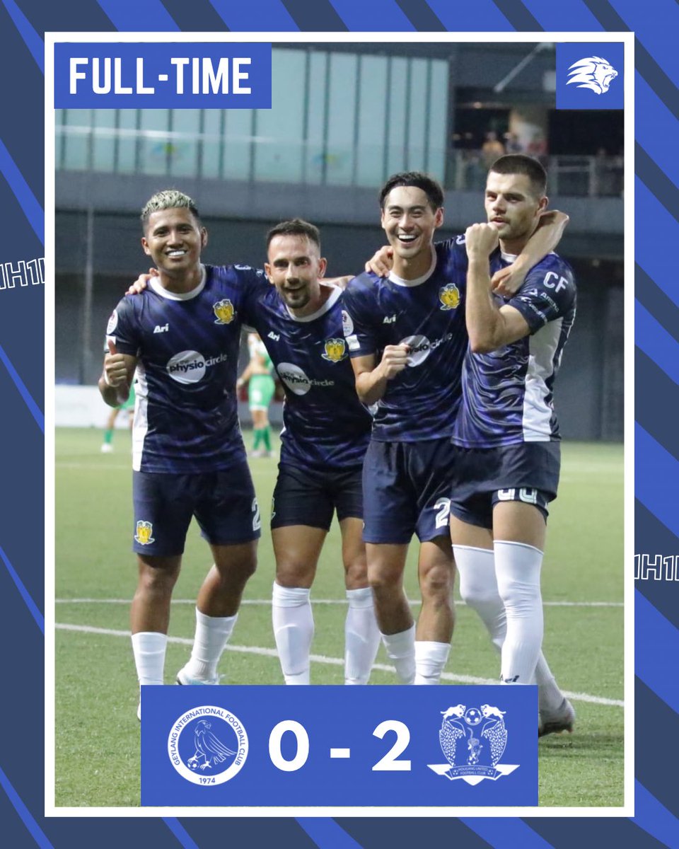 HougangUnited's tweet photo. 3 points and a clean sheet!
GEY: -
HOU: Kristijan 45+5’, Gabriel 87’
#HGFC #1H1H #SPL #GEYHOU #CafeFootballSG #CareSingapore #Myprotein #MyproteinSingapore #thephysiocircle #speedfitsg #starbalmsg https://t.co/n6cxoPBVf9