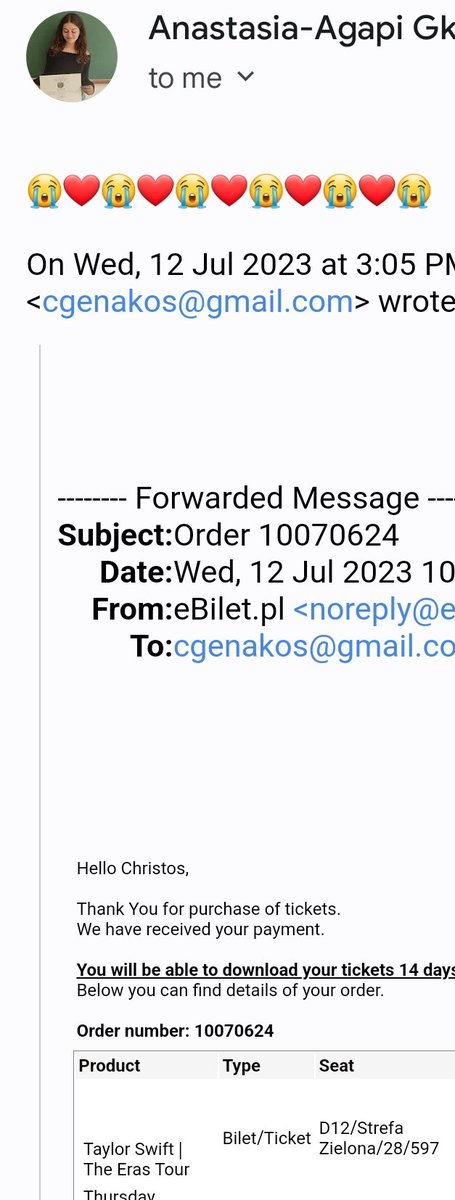 CGenakos's tweet image. I #managed to get her @taylorswift13 tickets!!! I can #officially retire now as #dad...