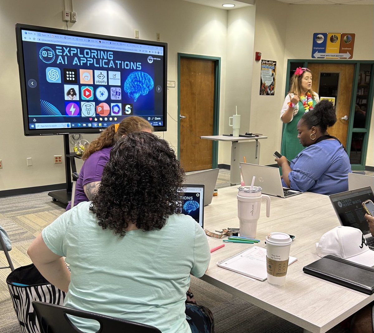 mradcliff's tweet photo. Cruisers are exploring generative AI educational applications for awareness on Day 2 of #DIGIN23 โฆ@BibbSchoolsโฉ https://t.co/uT9LwMUgjI
