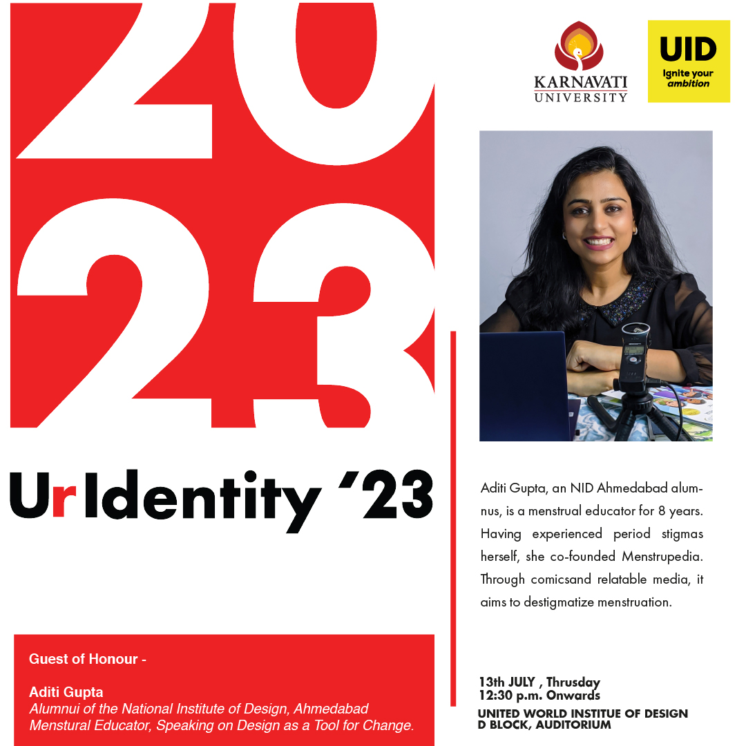 UID is honoured to welcome Ms. Aditi Gupta, menstrual educator &amp; co-founder of Menstrupedia as Guest of Honour to shed light upon design being a central tool for change &amp; social impact.

#design #change #bethechangeyouseek #tools